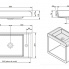 Einbauwaschbecken FRAME 600 x 354 x 118