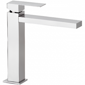 Waschtischarmatur Q-DESIGN niedrige | Chrom schwarzer Grund