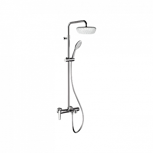 V | Dusch- und Wannen-Set Vanity | Aufputz, Hebel, Kopfbrause 200 x 200 mm | weiß matt