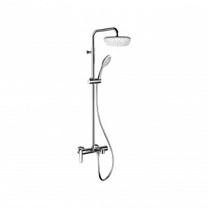 V | Dusch- und Wannen-Set Vanity | Aufputz, Hebel, Kopfbrause 200 x 200 mm | schwarz matt