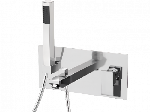 Dusch-und Wannenarmatur UQ-DESIGN Unterputz-Einhebelmischer | Chrom schwarzer Grund