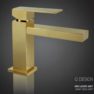 Standwaschtischarmatur | hebel | niedrig | 125 | goldene Glanz | Q-DESIGN