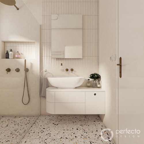 STRIPE Retro-Badezimmer - Detailní pohled na umyvadlo