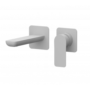 Waschtischarmatur Unterputz | hebel | weiß matt | INFINITY