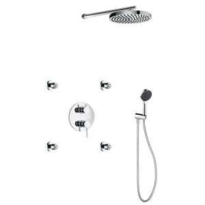 Dusch Set Circulo, Unterputz, Hebel, mit Handbrause und Massagedüsen