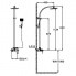 Dusch- und Wannen-Set CAE 750, Aufputz, Hebel, Kopfbrause 205 x 205 mm