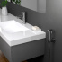 Waschtischmischer mit Bidet-Brause Circulo | Standarmaturen | niedrig | Chrom glänzend