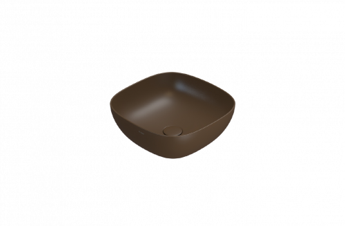 Waschbecken T-EDGE | 420 x 420 x 160 | Kastanie matt