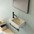 Waschbecken T-EDGE | 400x250x120 | Beige Körnung matt