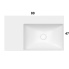 Waschbecken T-EDGE | 800 x 470 x 120 | kein Batterieloch | Gestreifte graue Matte