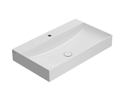 Waschbecken T-EDGE | 800x470x120 | ohne Batterieloch | Anthrazit matt
