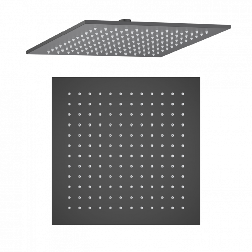 Duschkopf CUBE | aufhängbar | 300 x 300 mm | schwarz matt