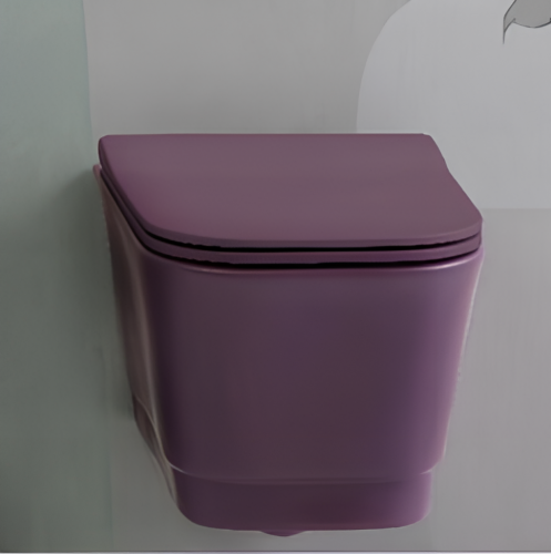 WC-IDEE 500 x 340 x 280 | hängend Randlos | Pflaume matt