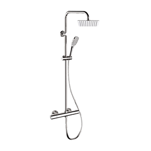 Duschset | mit Kopf 250x250 mm | Chromglanz | Thermostatisch | EQ | chrom Glanz