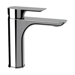 Waschtischarmatur INFINITY ohne Ablassschraube | Hebel niedrig | gebürstetem Nickel Glanz