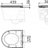 Toilettensitz INBE | 480 x 365 x 381 | Langsames Schließen | weiß matt