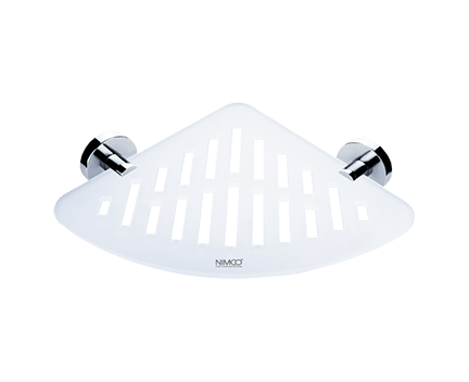 Eckablage IXI UNIX | mit Kreuz-Fräsen | Chrom