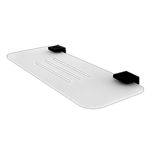 Eckablage IXI KIBO | mit einem Längsfräsen | 50 cm | schwarz-matt