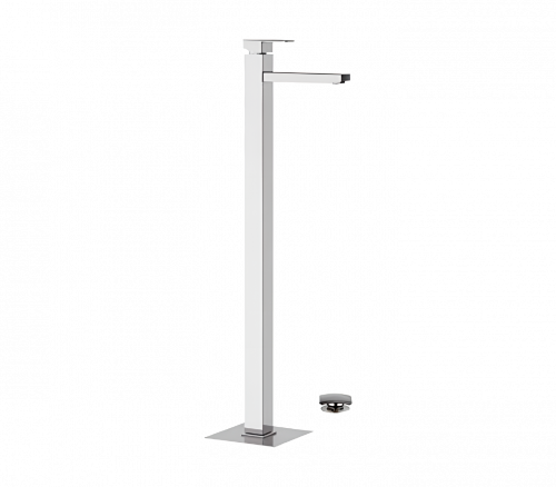 QD 18 | Waschtischarmatur Q-DESIGN  | Hebel | freistehende | chrom Glanz | weiß matt