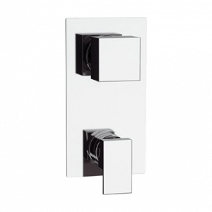 Unterputzmodul Dreiweg | hebel | Chrom Glanz | Q-DESIGN