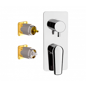 Unterputzmodul VANITY Zwei-Wege-Hebeloberteil | gebürstetem Nickel Glanz