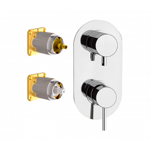 Verdecktes Modul X STYLE Zwei-Wege-Hebeloberteil | Chrom schwarzer Grund