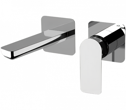 Waschtischarmatur INFINITY, Hebel, Unterputz | 230 | Chrom schwarzer Grund