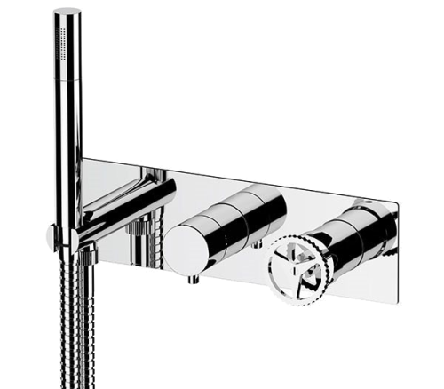 Wannen-/Brausebatterie Chrono | zweiweg | Hebel | schwarz matt