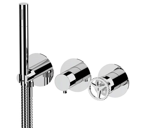 Wannen-/Brausebatterie Chrono | O | Dreiweg | Hebel | gebürstetes Kupfer