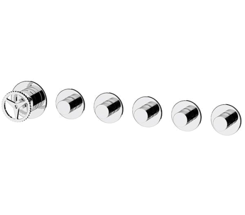 Unterputzmodul Chrono | O | Fuenfweg | Edelstahlfarbe