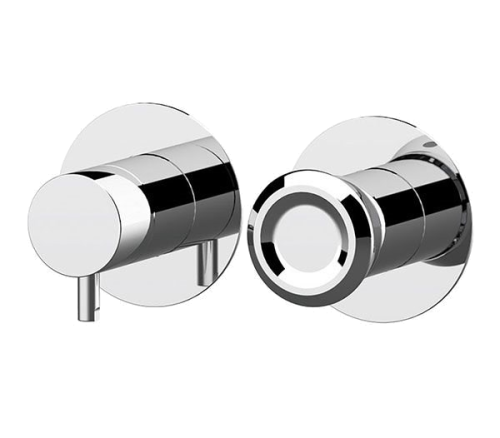 Unterputzmodul Element | O | Dreiweg | Hebel | gebürstetem Nickel Glanz