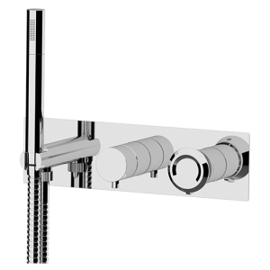 Wannen-/Brausebatterie Element | Dreiweg | Hebel | chrom Glanz