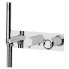 Wannen-/Brausebatterie Element | Dreiweg | Hebel | gebürstetem Nickel Glanz