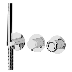 Wannen-/Brausebatterie Element | O | zweiweg | Hebel | Edelstahlfarbe