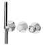 Wannen-/Brausebatterie Element | O | zweiweg | Hebel | Chrom schwarzer Grund