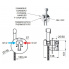 Unterputz-Armatur mit WC-Handbrause, eckig | Thermo | goldene matt