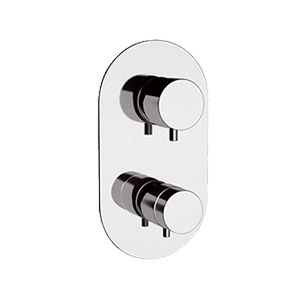 Unterputzmodul MINIMAL THERMO | Zweiweg | gebürstetem Nickel Glanz