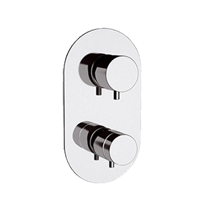 Unterputzmodul MINIMAL THERMO Hebel, 4-weg, thermostatisch | gebürstetem Nickel Glanz