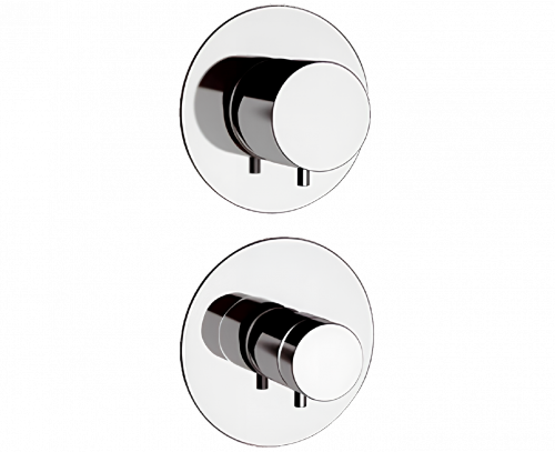 Unterputzmodul MINIMAL THERMO Hebel, 4-weg, thermostatisch | chrom Glanz