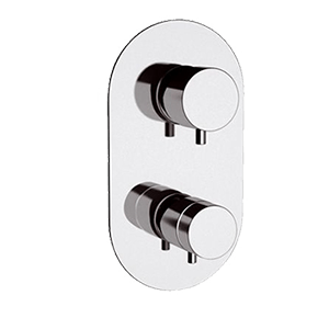 Unterputzmodul MINIMAL THERMO | thermostatisch, Fuenfweg | gebürstetem Nickel Glanz