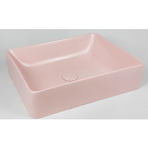 Waschtisch Slim | 600 x 380 x 130 mm | aufsatz | rechteckig | Rosa matt