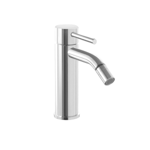 Stand-Bidet-Armatur | rurled Hebel | chromglanz | mit einem Abfluss | CURVY