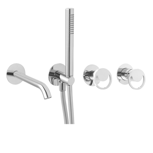 Externer Teil | Wannen-/Duscharmatur - Set Smile | versteckt | Hebel | gebürstetes Nickel