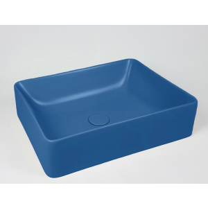 Waschtisch Slim | 500 x 380 x 130 mm | aufsatz | rechteckig | Blau matt