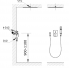 Dusch Set 750, Hebel, Unterputz mit eingebautem Duschkopf aus Edelstahl 330x480mm und Handbrause