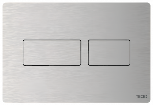 TECEsolid WC-Betätigungsplatte für Zweimengentechnik | 	Edelstahl gebürstet (mit Anti-Fingerprint)