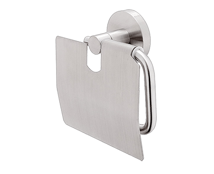 Toilettenpapierhalter Unix mit Deckel | Edelstahl geschliffen