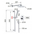 Dusch Set X STYLE , Unterputz, Hebel, Kopfbrause Ø 200 mm | Chrom, hochglanz | Edelstahlfarbe